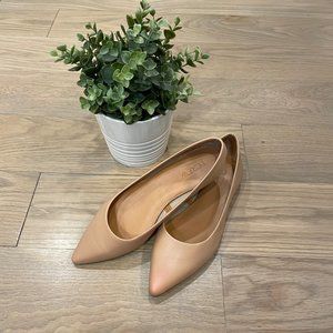 BR Nude Pointed-Toe Flat